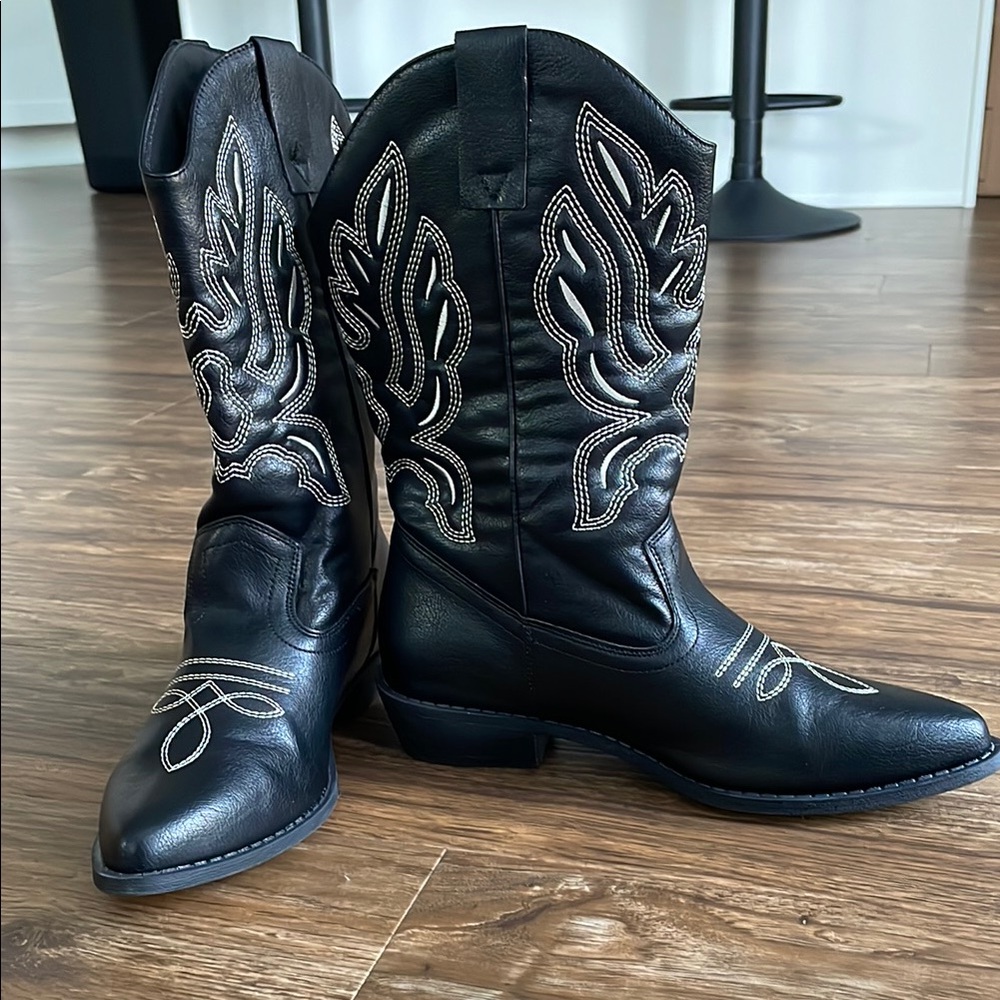 Black Western Cowboy Boots
